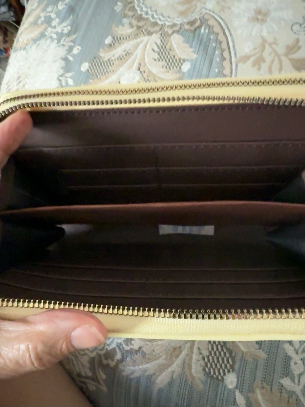 🍋 Blue Kiss Lemon Print Double-Zip Wristlet Wallet – NWT - Picture 3 of 4